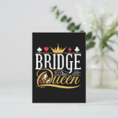Carte Postale Bridge Queen Card Game Women (Debout devant)