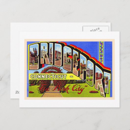 Carte postale Bridgeport Connecticut CT (Devant / Derrière)