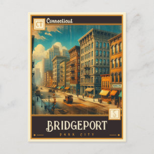 Carte Postale Bridgeport, Connecticut Vintage