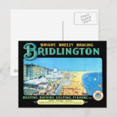 Carte Postale Bridlington au bord de la mer (Devant / Derrière)