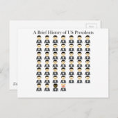 Carte Postale Brief History of US Presidents (Devant / Derrière)