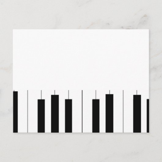 Carte Postale Briefkaart Piano (Devant)