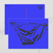 Carte postale Briefs bleus (Devant / Derrière)