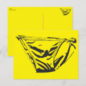 Carte postale Briefs Jaunes (Devant / Derrière)