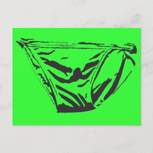 Carte postale Briefs verts (Devant)