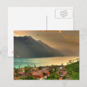 Carte Postale Brienz Suisse & Lac Brienzersee & Alpes suisses (Devant / Derrière)