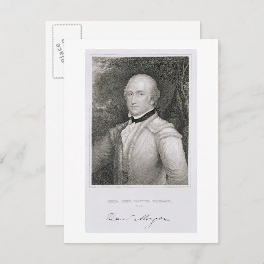 Carte Postale Brigadier-général Daniel Morgan (1736-1802) engrav (Devant / Derrière)