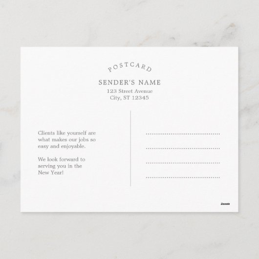 Carte postale Bright Blooms Business Holiday Card (Dos)