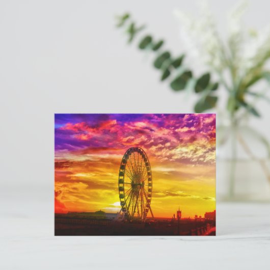 Carte Postale Bright Colours Sunset (Debout devant)
