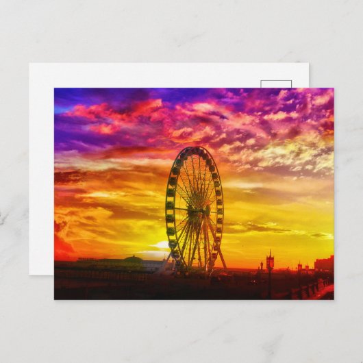 Carte Postale Bright Colours Sunset (Devant / Derrière)