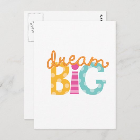 Carte Postale Bright Dream Big Logo (Devant / Derrière)