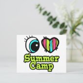 Carte Postale Bright Eye Heart I Love Summer Camp (Debout devant)