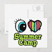 Carte Postale Bright Eye Heart I Love Summer Camp (Devant / Derrière)