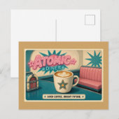 Carte Postale Bright Future Retro Atomic Diner Star Latte (Devant / Derrière)