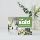 Carte Postale Bright green Juste vendu annonce immobilière modèl (Debout devant)