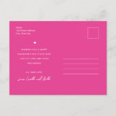 Carte Postale Bright Pink Hearts Budget Photo Saint-Valentin (Dos)