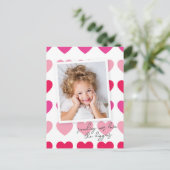 Carte Postale Bright Pink Hearts Budget Photo Saint-Valentin (Debout devant)