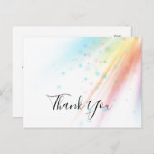 Carte Postale Bright Rainbow Bubble Light LGBTQ Merci (Devant / Derrière)