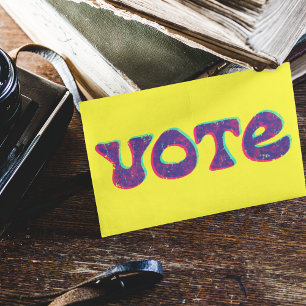 Carte Postale Bright Retro Style VOTE Slogan personnalisé