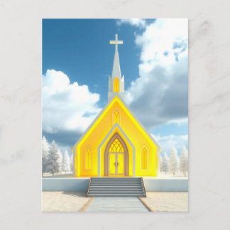 Carte Postale Bright Yellow Church