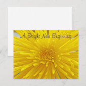 Carte Postale Bright Yellow Spiky Dahlia Photo Penser De Vous (Devant / Derrière)