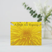 Carte Postale Bright Yellow Spiky Dahlia Photo Penser De Vous (Debout devant)