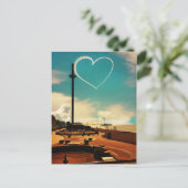Carte Postale Brighton Beach Heart (Debout devant)