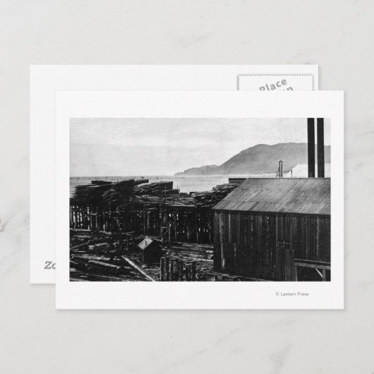Carte Postale Brighton, Oregon Lumber Mills on Coast Photograph (Devant / Derrière)