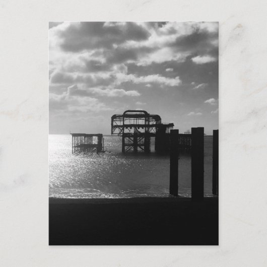 Carte Postale Brighton West Pier noir et blanc (Devant)