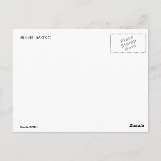 CARTE POSTALE BRIGITTE BARDOT 2 (Dos)