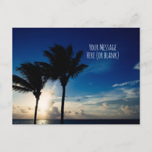 Carte Postale Brillant Lever de Soleil Tropical sur la Côte Cara