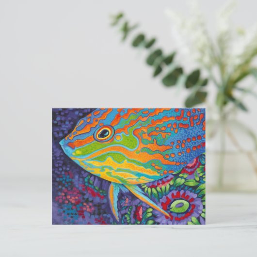Carte Postale Brillant poisson tropical I (Debout devant)