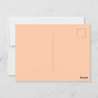 Carte postale brillante pêche uni pour message spé