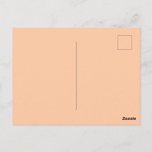 Carte postale brillante pêche uni pour message spé (Dos)