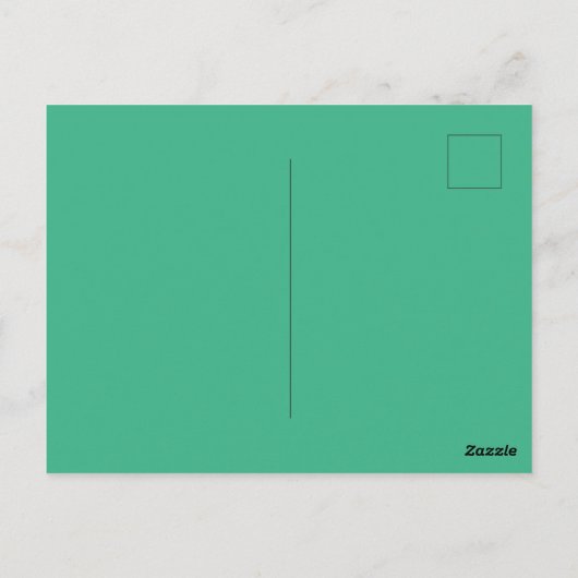 Carte postale brillante verte pour message spécial (Dos)