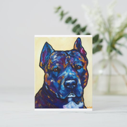 Carte Postale Brindle Pit Bull Cody (Debout devant)