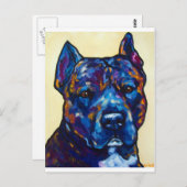 Carte Postale Brindle Pit Bull Cody (Devant / Derrière)