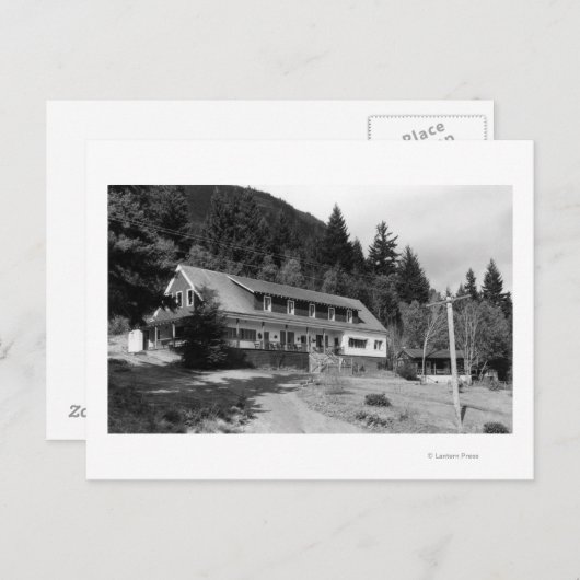 Carte Postale Brinnon, WA Vue de l'auberge olympique sur Hood Ca (Devant / Derrière)