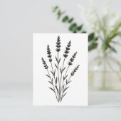 Carte Postale Brins de Lavande – Conception Botanique Minimalist (Debout devant)