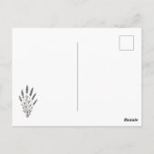 Carte Postale Brins de Lavande – Conception Botanique Minimalist (Dos)