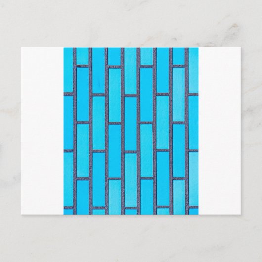 Carte Postale brique bleue (Devant)