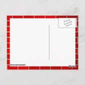 Carte Postale Brique rouge avec Arrière - plan Spotlight (Dos)