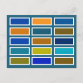 Carte Postale Briques de couleur (bleu/moutarde) (Devant)