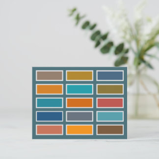 Carte Postale Briques de couleur (rétro) 
