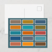 Carte Postale Briques de couleur (rétro) (Devant / Derrière)