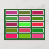 Carte Postale Briques de couleur (rose/vert) (Devant)