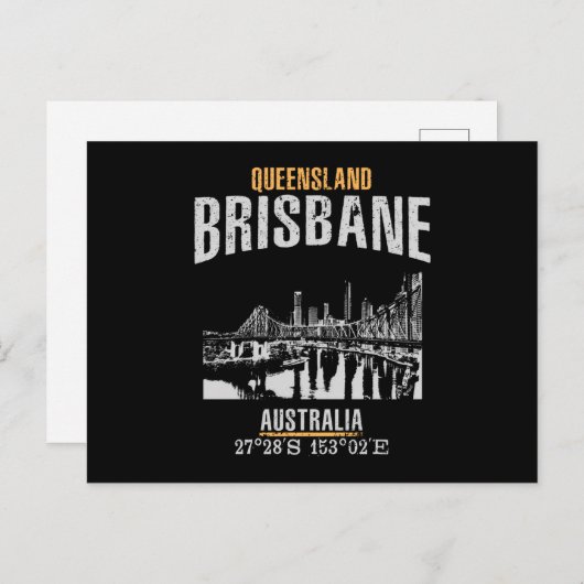 Carte Postale Brisbane (Devant / Derrière)