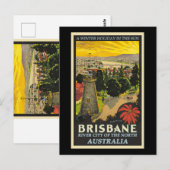 Carte Postale Brisbane, affiche de voyage Australie (Devant / Derrière)
