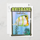 Carte Postale Brisbane Australie poster de voyage tropical (Devant / Derrière)