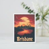 Carte Postale Brisbane Australie Vintage voyage d'art (Debout devant)
